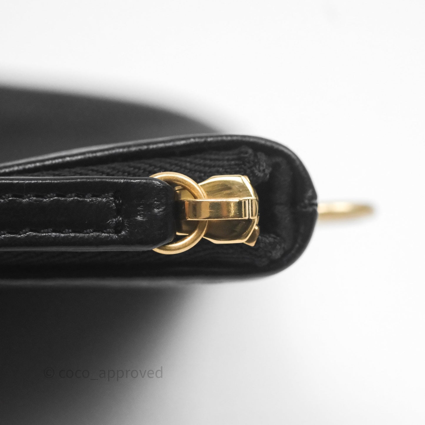 Chanel 22 Bag Small Black Shiny Calfskin Aged Gold Hardware