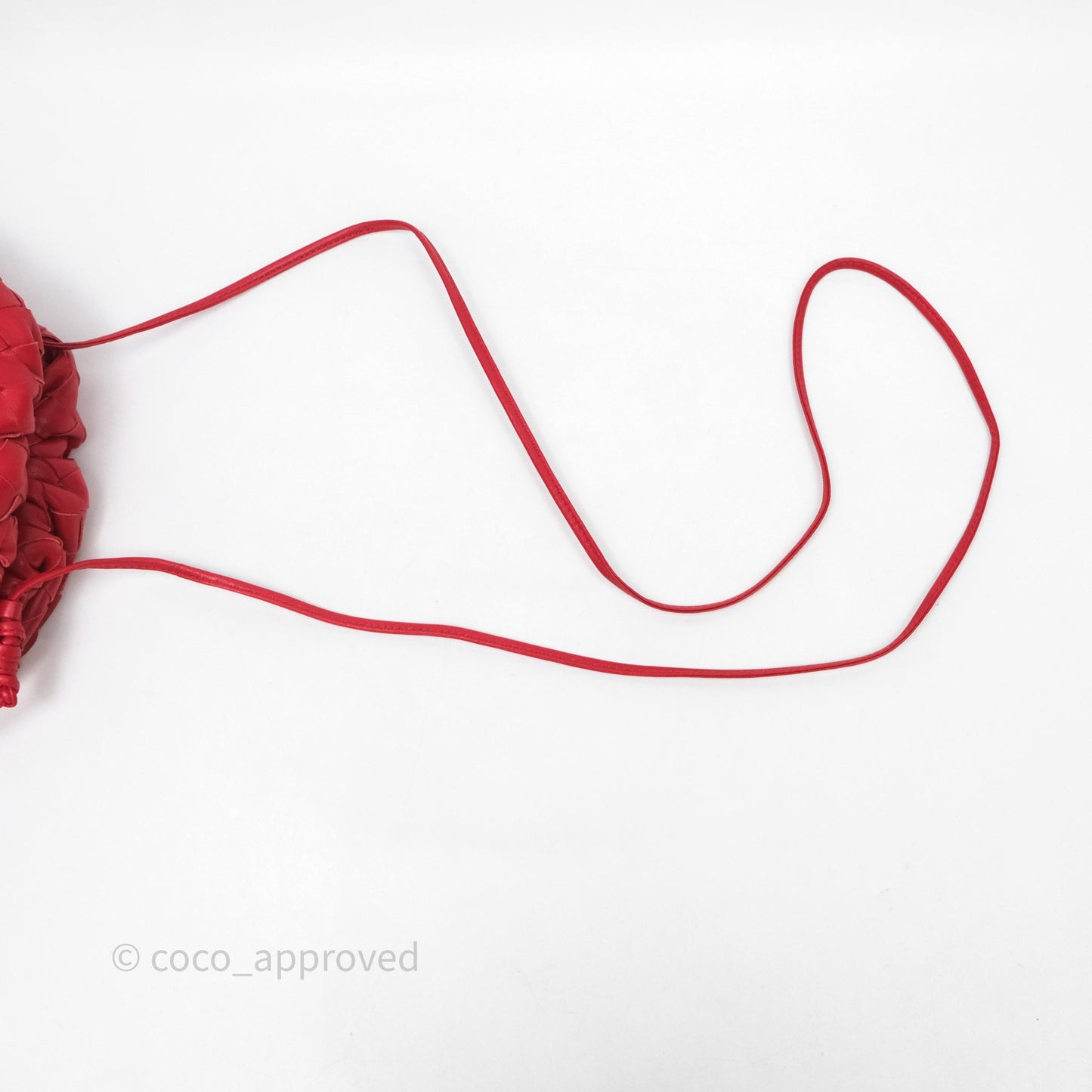 Bottega Veneta Mini Pouch Red Intrecciato Lambskin