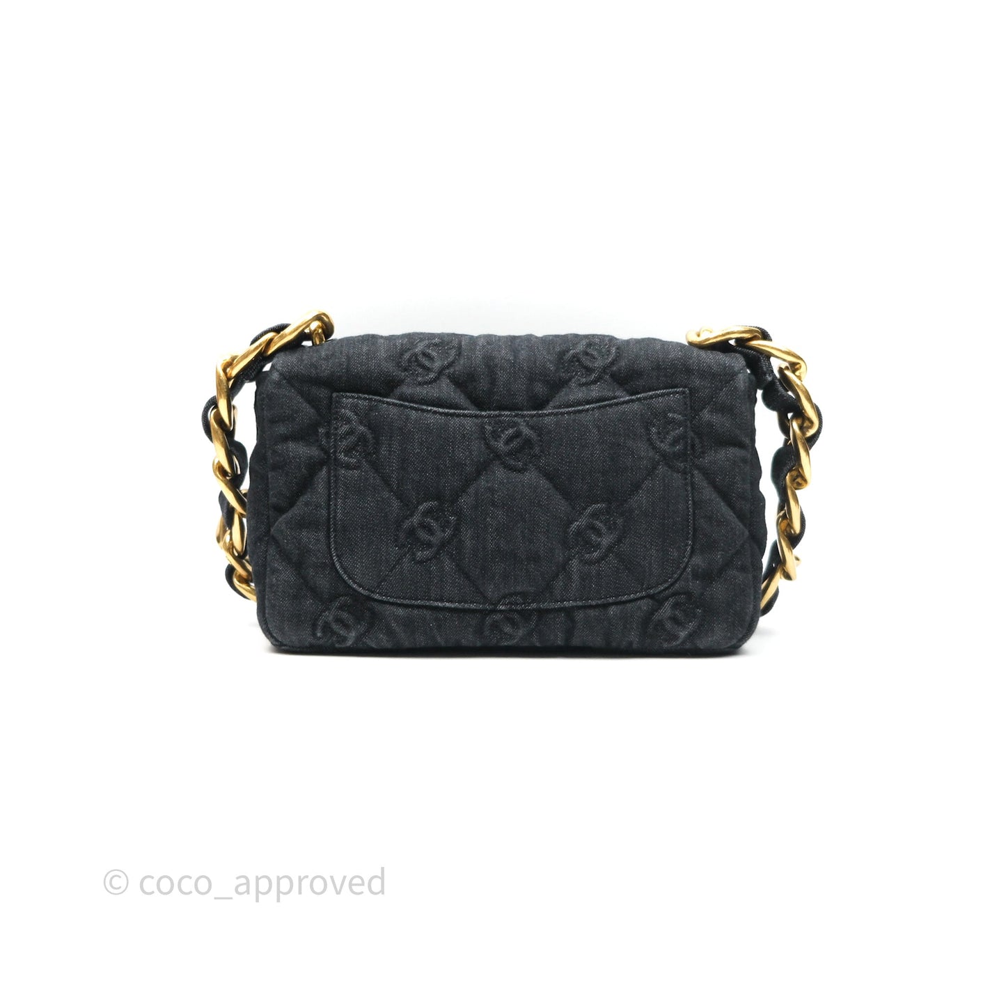 Chanel Medium Funky Town Flap Denim Aged Gold Hardware 22S