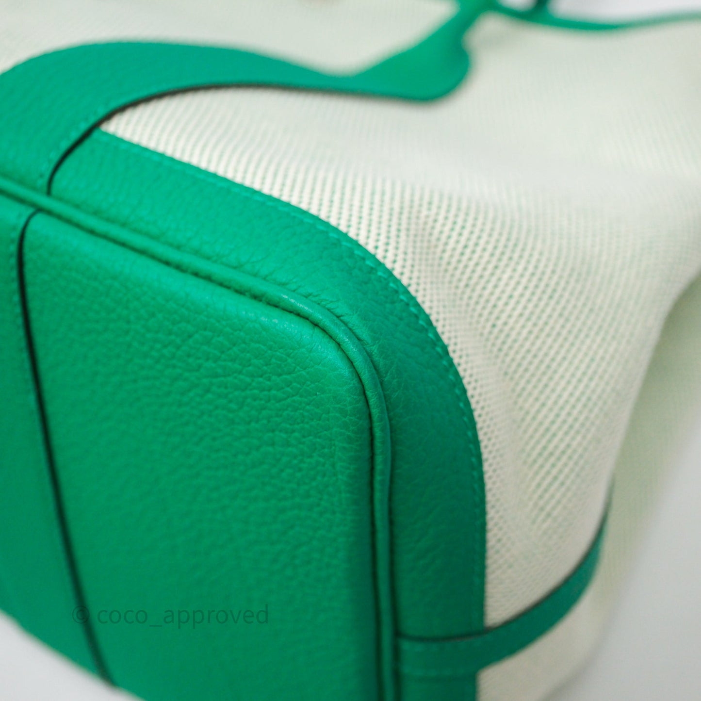 Hermès Garden Party 36 Canvas Ecru-Menthe / Menthe