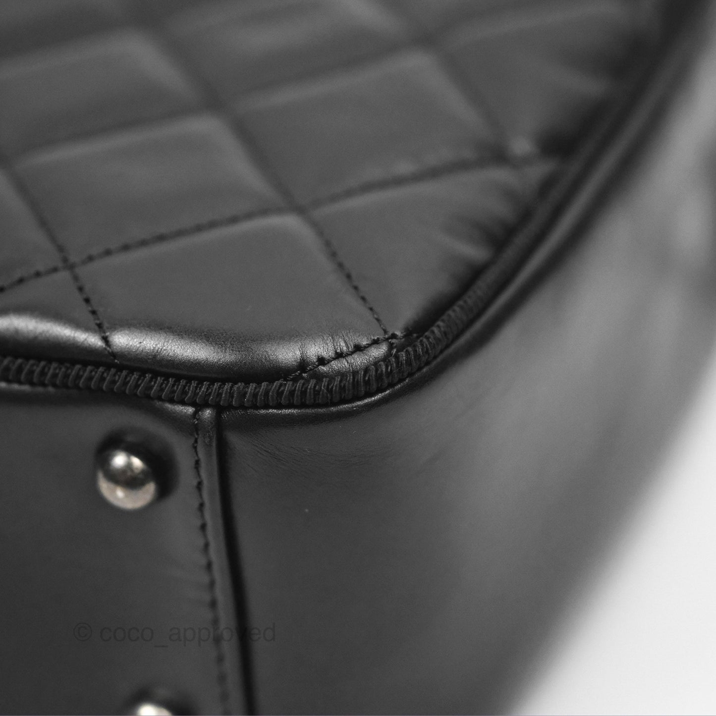Chanel Large Ballerine Camera Case Black Calfskin Ruthenium Hardware