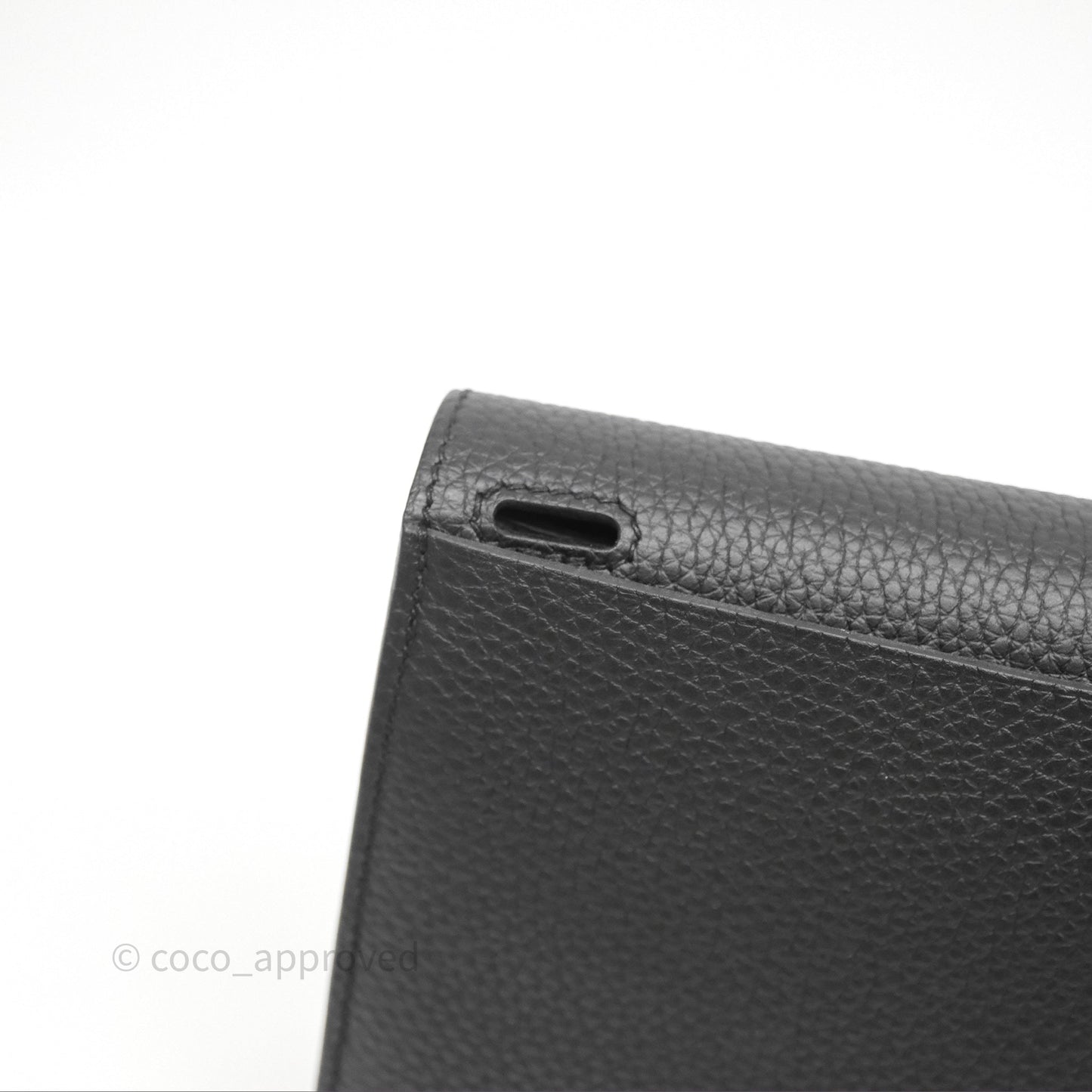 Hermès Halzan 25 Black Noir 89 Clemence Palladium Hardware
