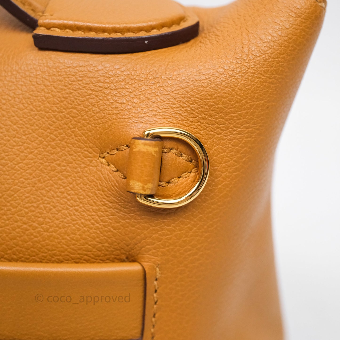 Hermès 24/24 21 Mini Caramel/Sesame/Rouge Sellier Gold Hardware