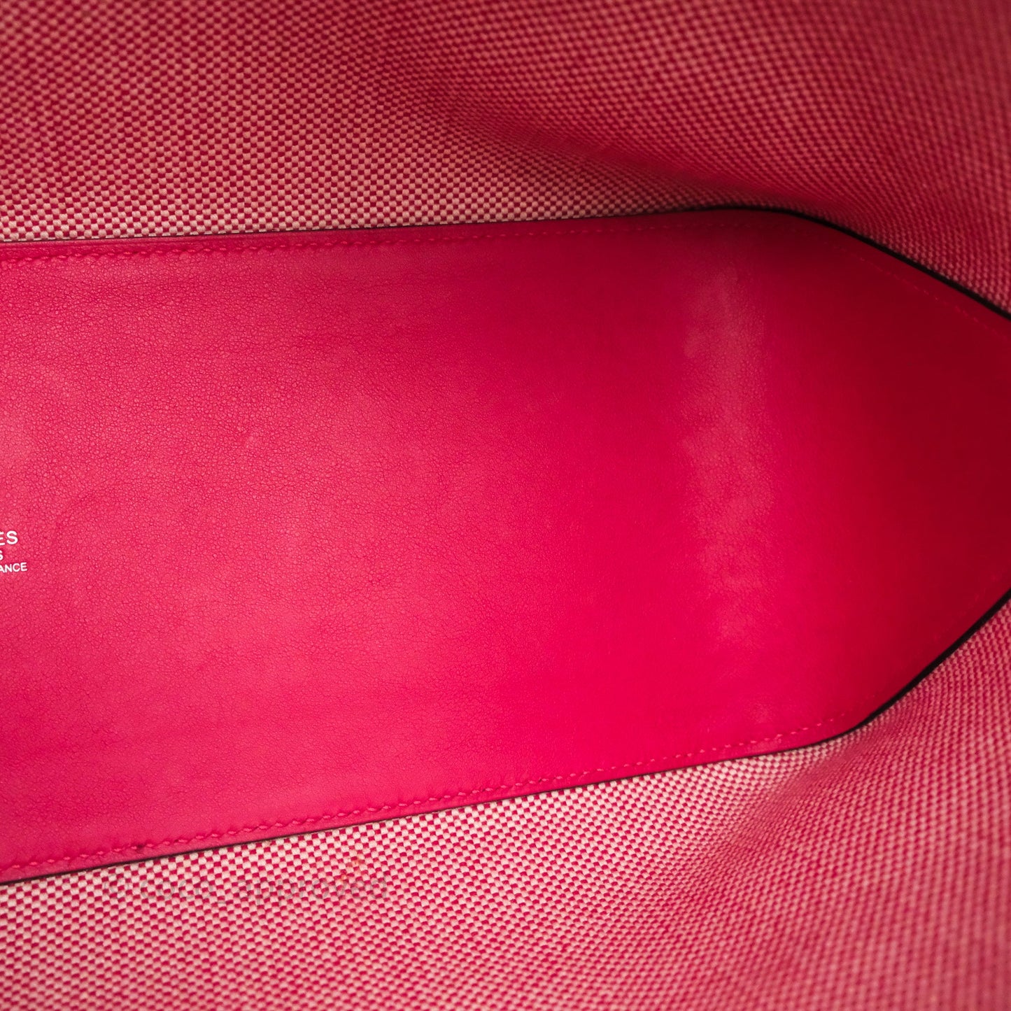 Hermès Cabas H en Biais 40 Bag Ecru / Framboise