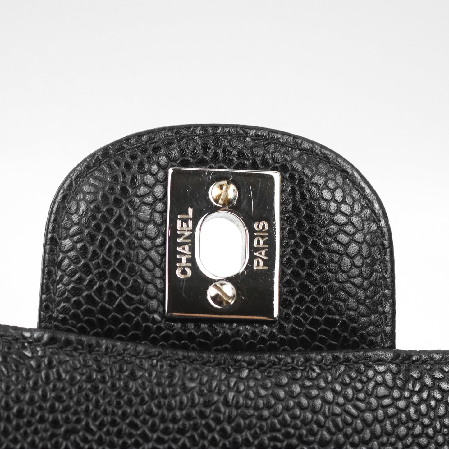 Chanel Small Classic Flap Quilted Black Caviar Silver Hardware