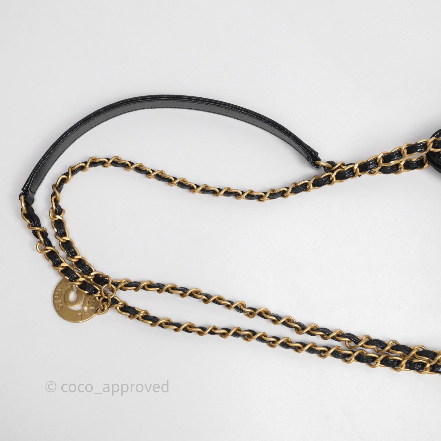 Chanel Small Wavy CC Hobo Black Shiny Crumpled Calfskin Aged Gold Hardware 23C