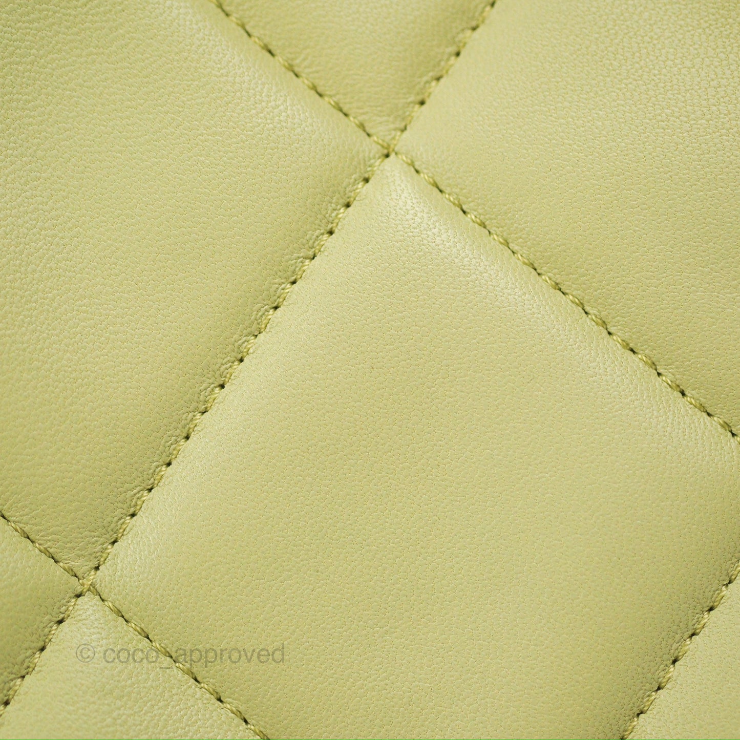 Chanel Small Quilted Diamond Cut Bag Green Lambskin Aged Gold Hardware