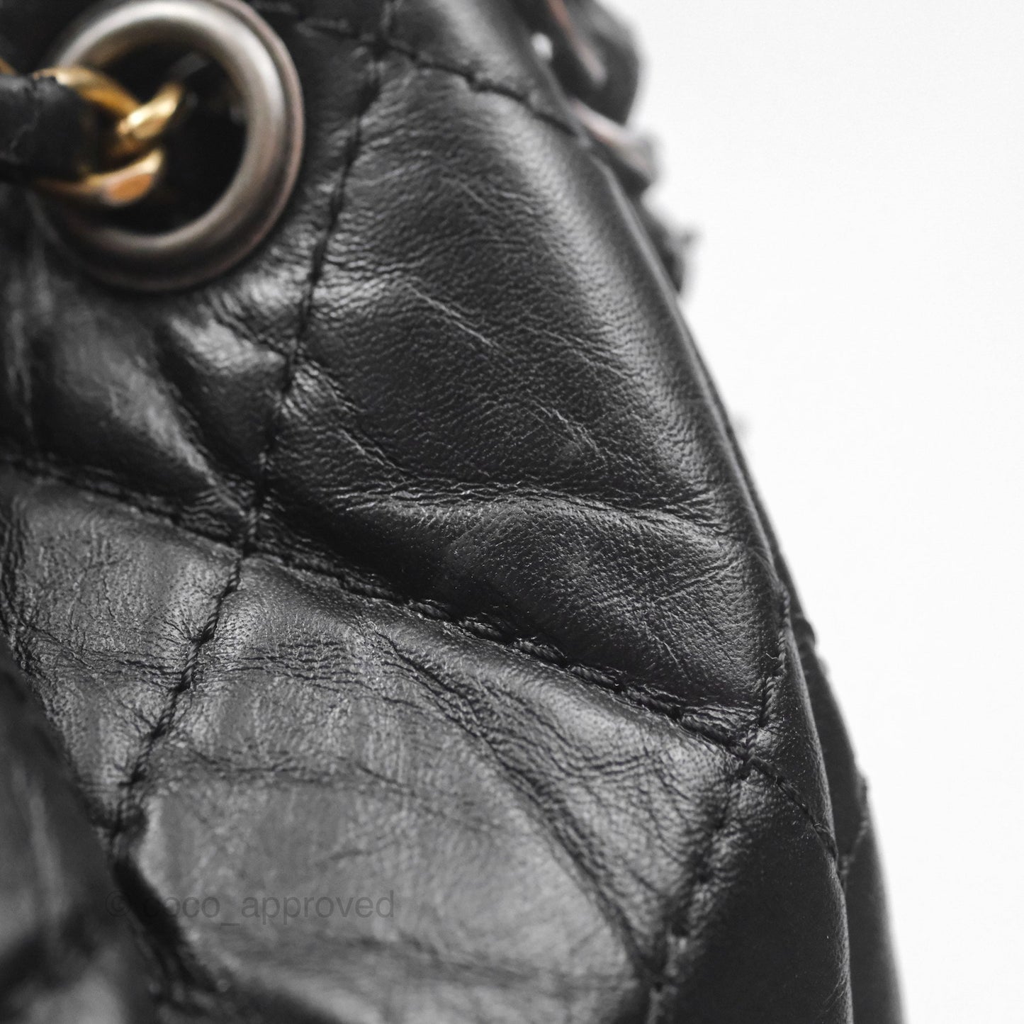 Chanel Small Gabrielle Backpack Black Aged Calfskin