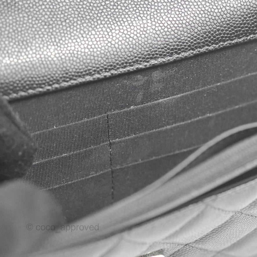 Chanel Quilted So Black Wallet on Chain WOC Caviar Incognito Hardware