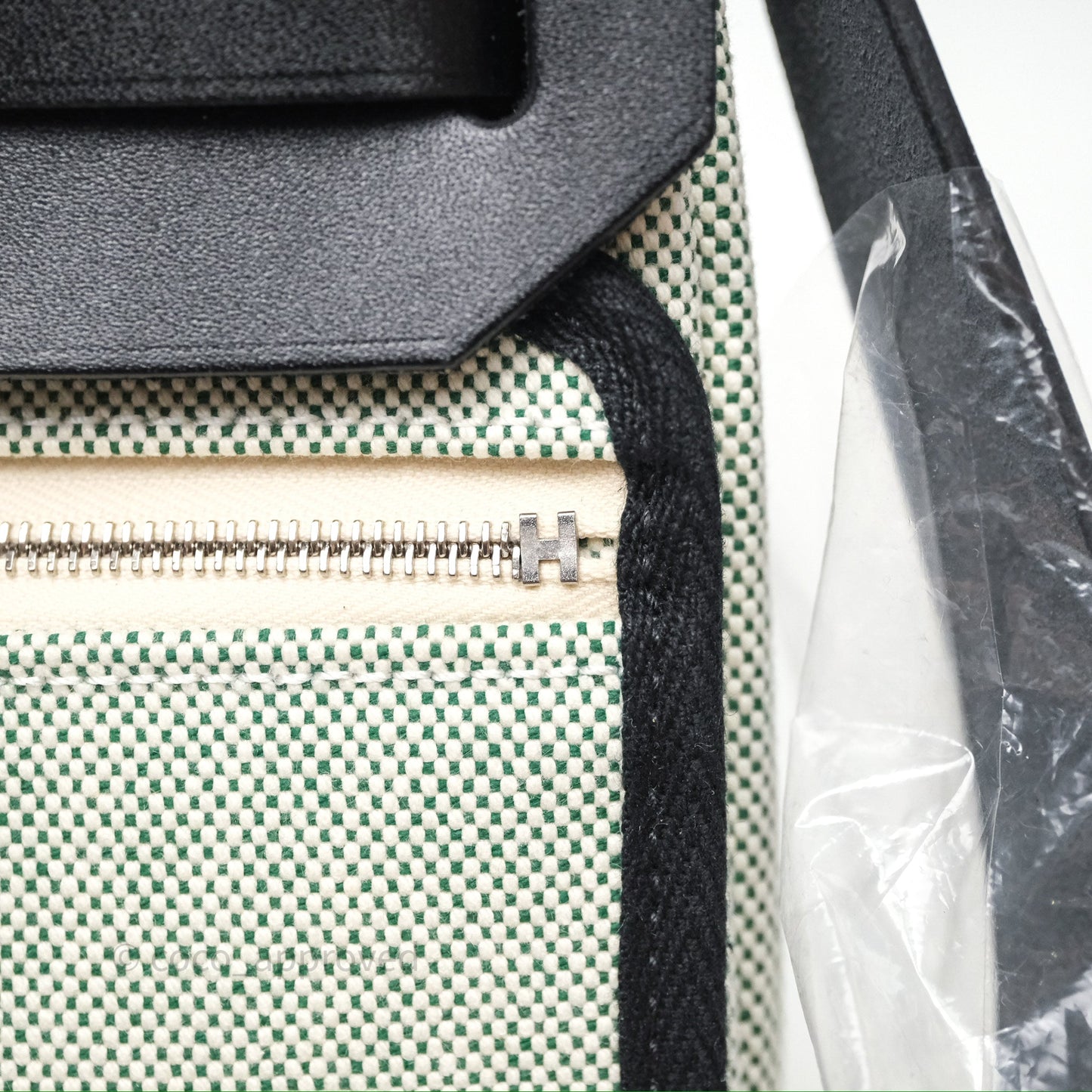 Hermès Herbag Zip 20 MinI Vert Moyen 65 Noir 89 Palladium Hardware