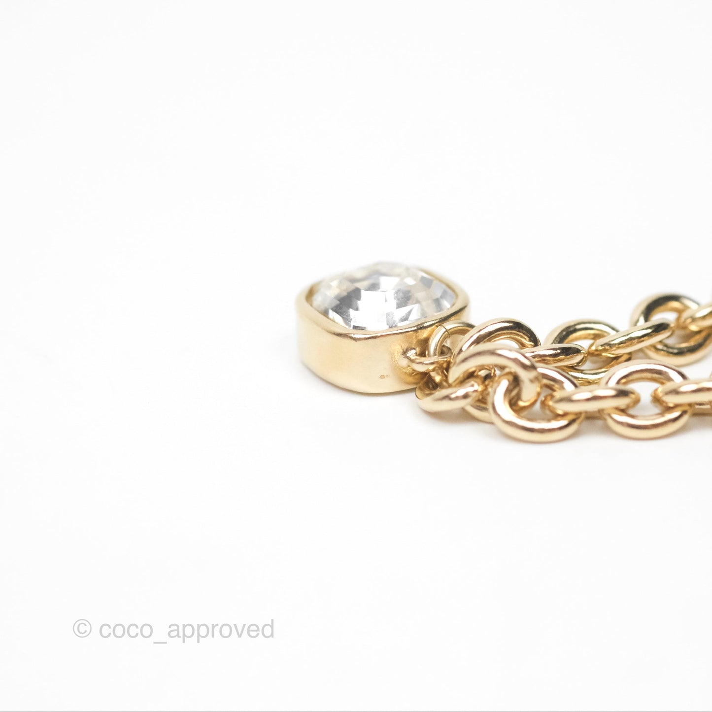 Chanel Charms CC Necklace Gold Tone 21K