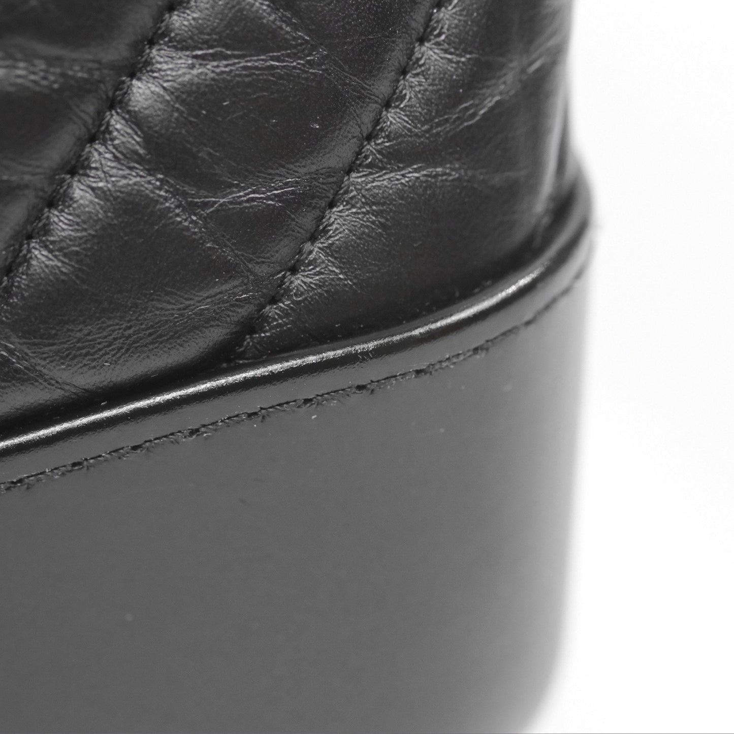 Chanel Medium Chevron Gabrielle Backpack Black Aged Calfskin