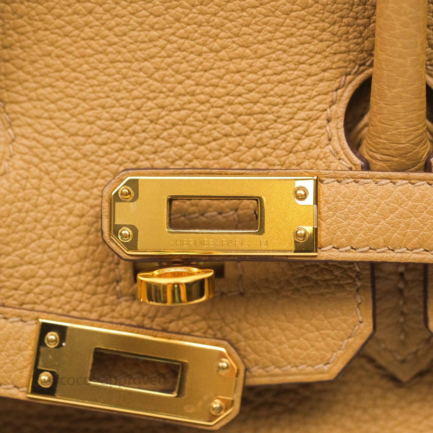 Hermès Birkin 25 Retourne Biscuit 4B Togo Gold Hardware