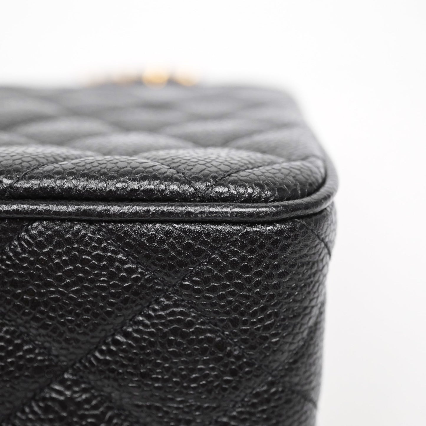 Chanel Vintage Camera Bag Coco Crush Black Caviar Gold Hardware