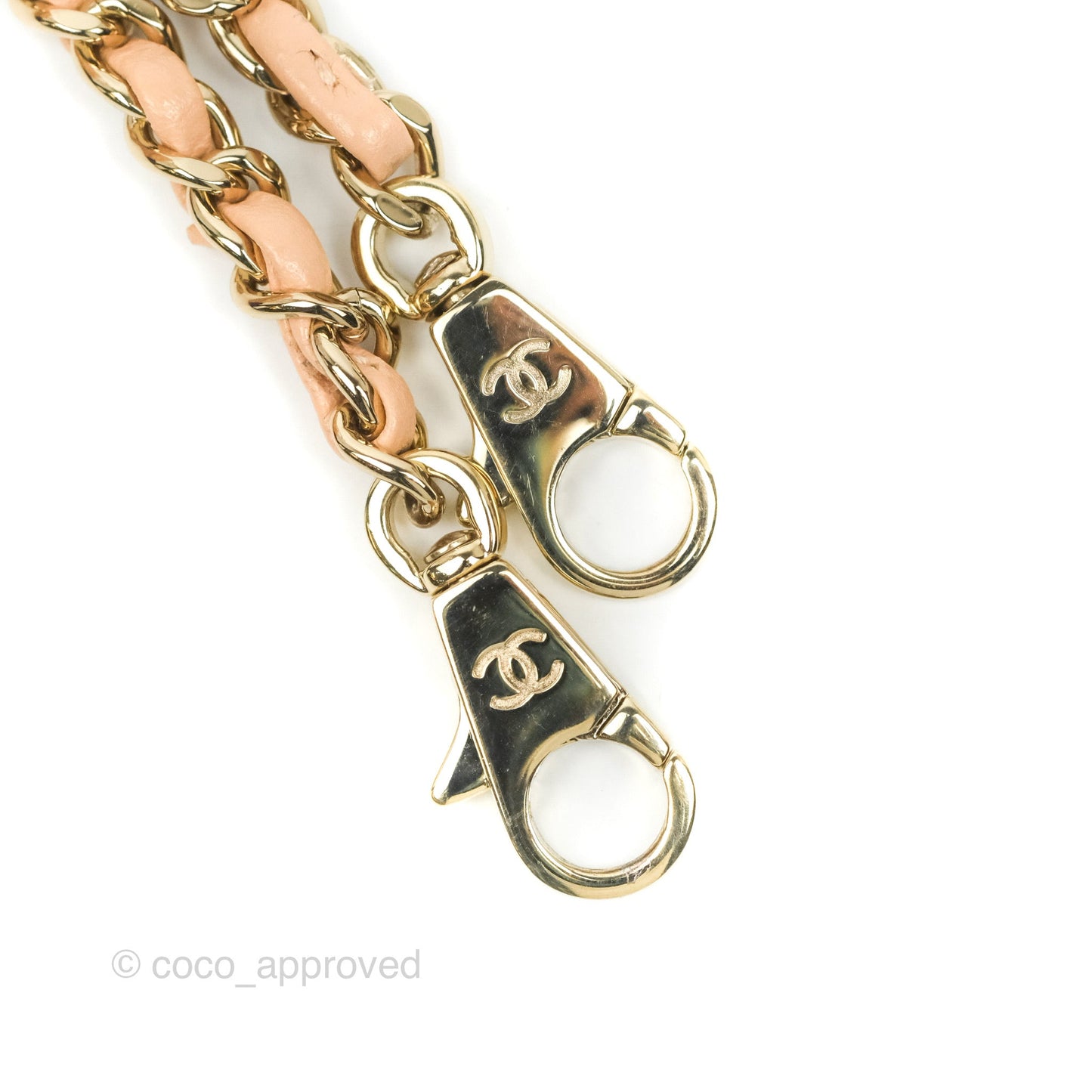 Chanel Mini Coco Handle Quilted Beige Pink Caviar Gold Hardware