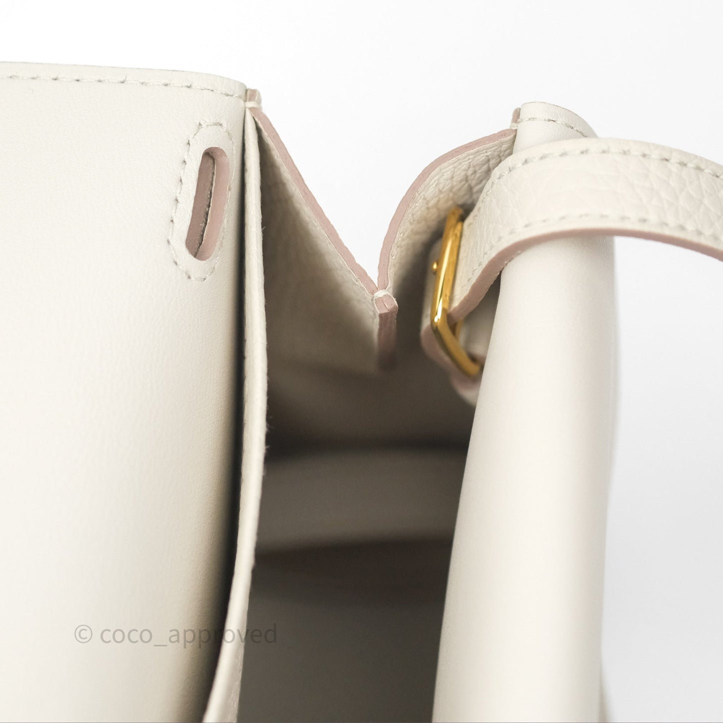 Hermès Halzan 25  Beton 8L Clemence Gold Hardware