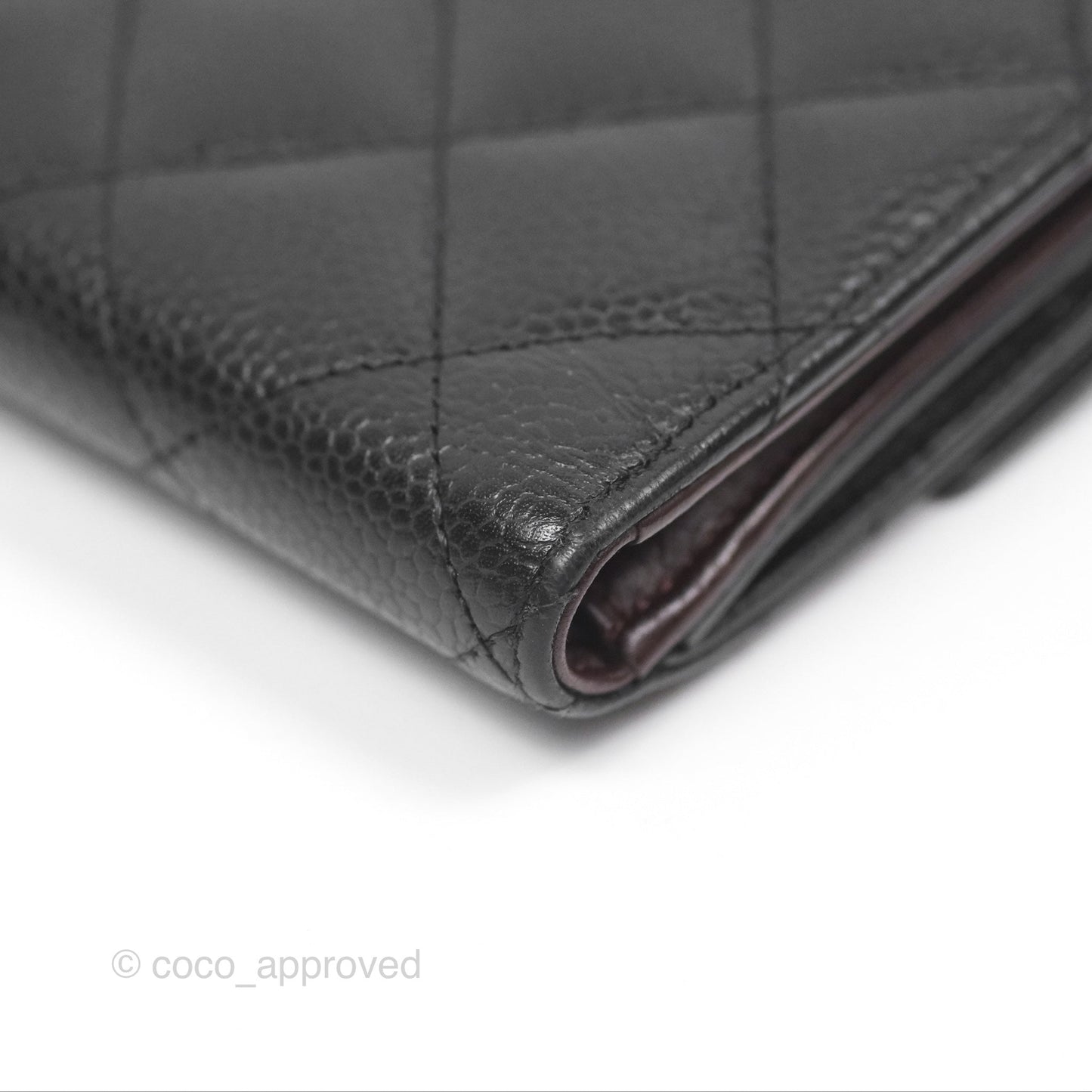Chanel Quilted Short Flap Black Caviar Gold Hardware