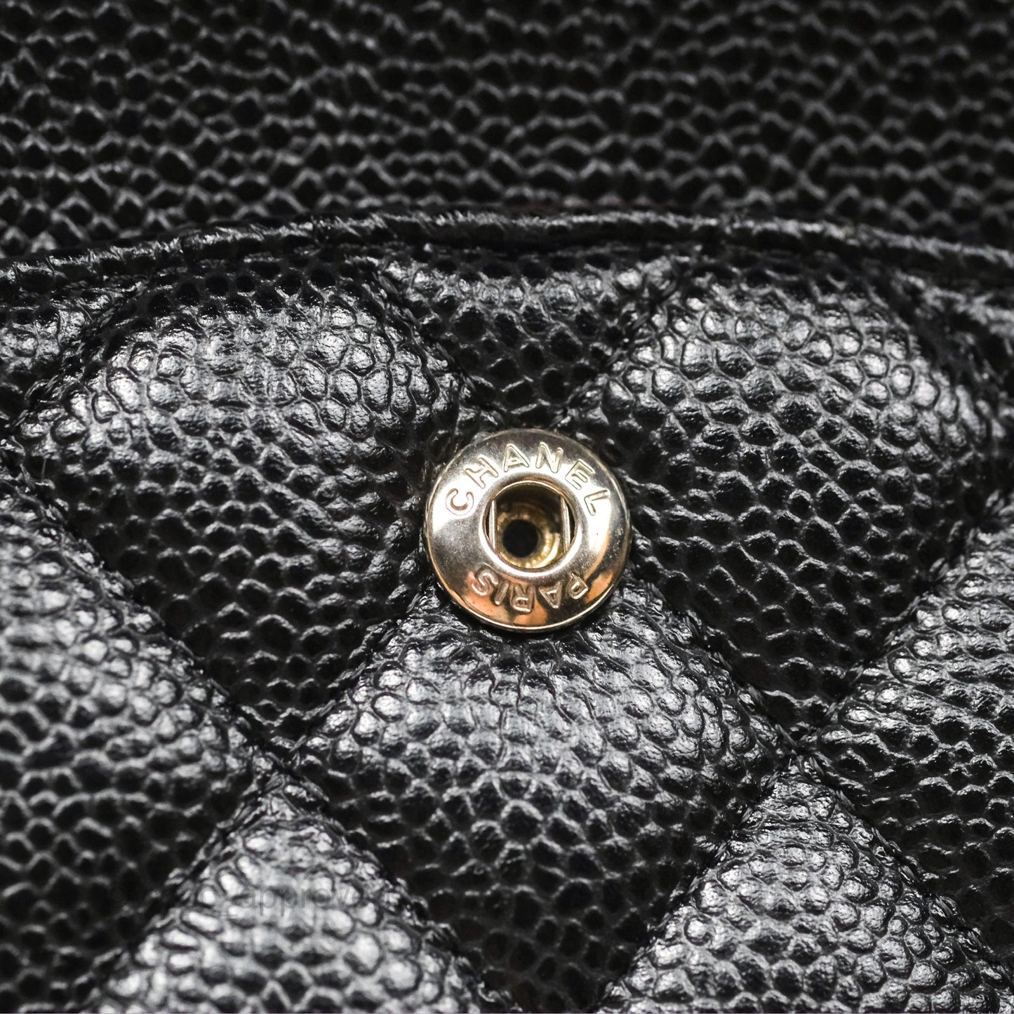 Chanel Classic M/L Medium Flap Quilted Black Caviar Silver Hardware