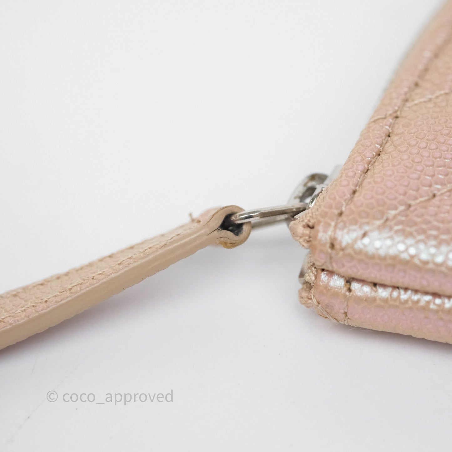 Chanel Medium O Case Chevron Rose Gold Caviar Silver Hardware 17B