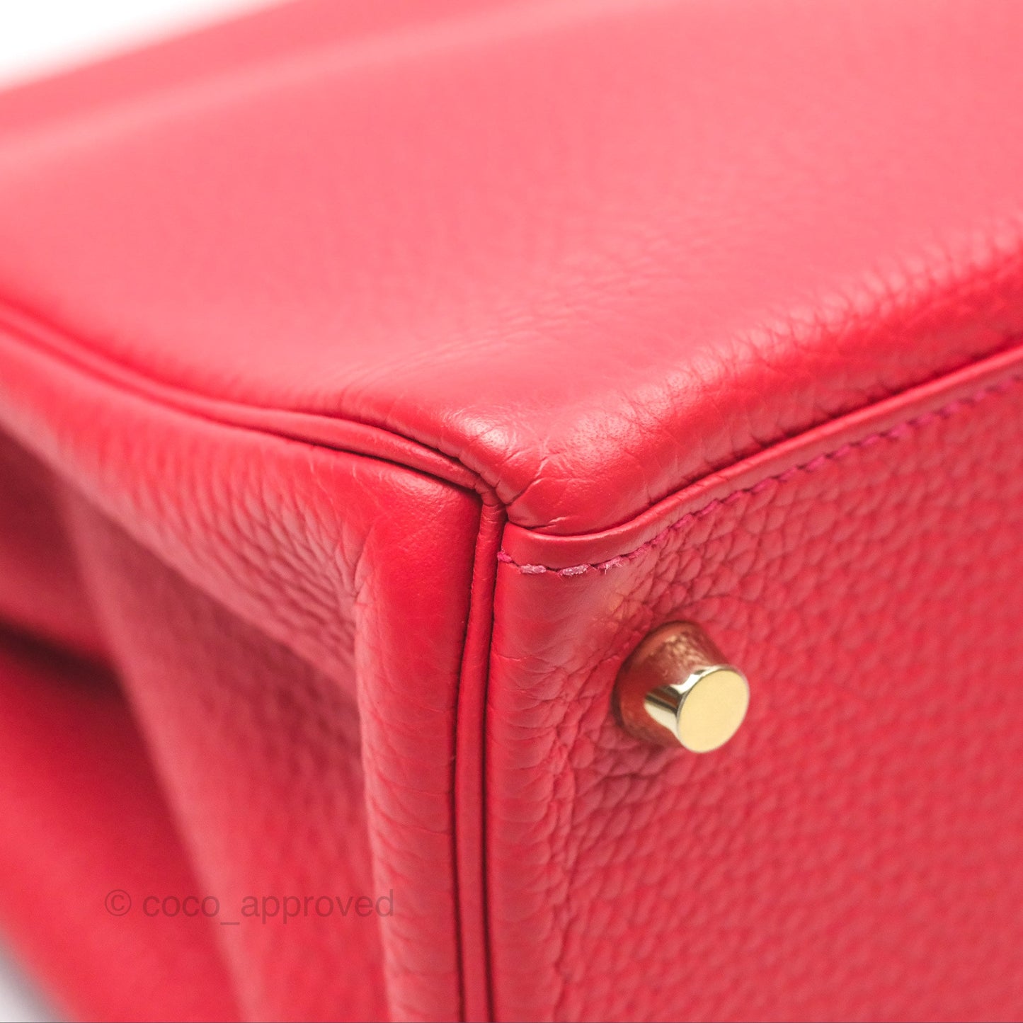 Hermès Kelly 28 Retourne Rouge Tomate S5 Clemence Gold Hardware
