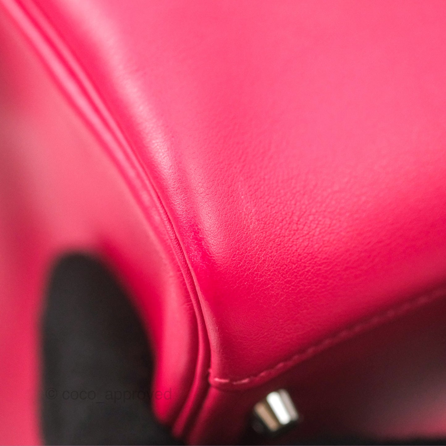 Hermès Mini Lindy 20 Framboise / Rouge Sellier Swift Palladium Hardware