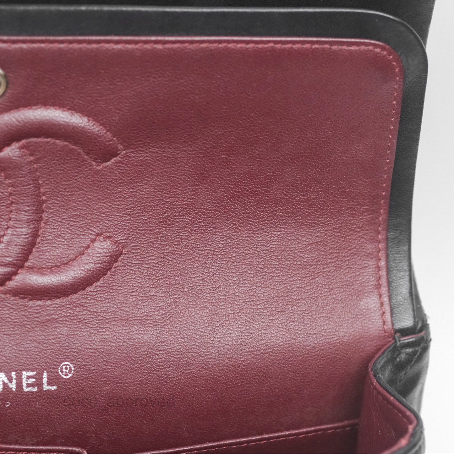 Chanel Classic M/L Medium Flap Quilted Black Lambskin Silver Hardware