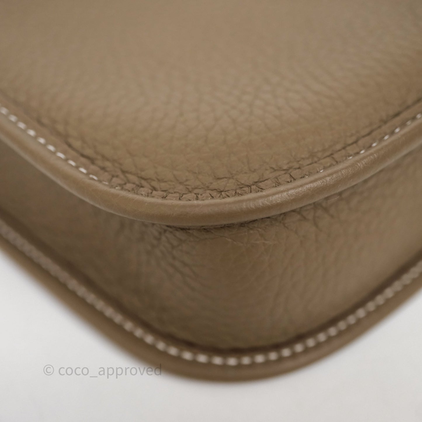 Hermès Mini Evelyne 16 Etoupe 18 Clemence Palladium Hardware