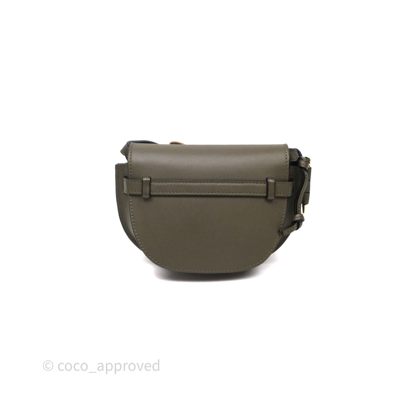 Loewe Mini Gate Dual Bag Soft Calfskin & Jacquard Strap Autumn Green
