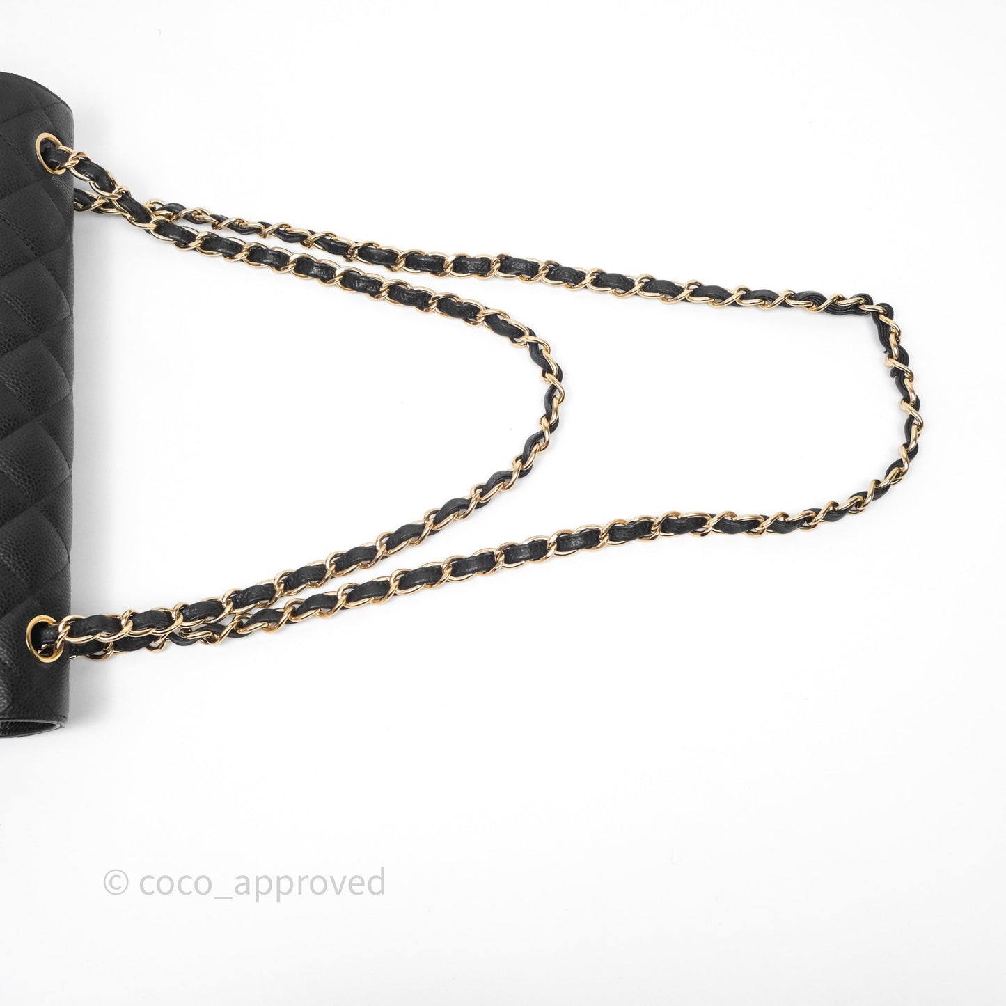Chanel Jumbo Double Flap Black Caviar Gold Hardware⁣⁣