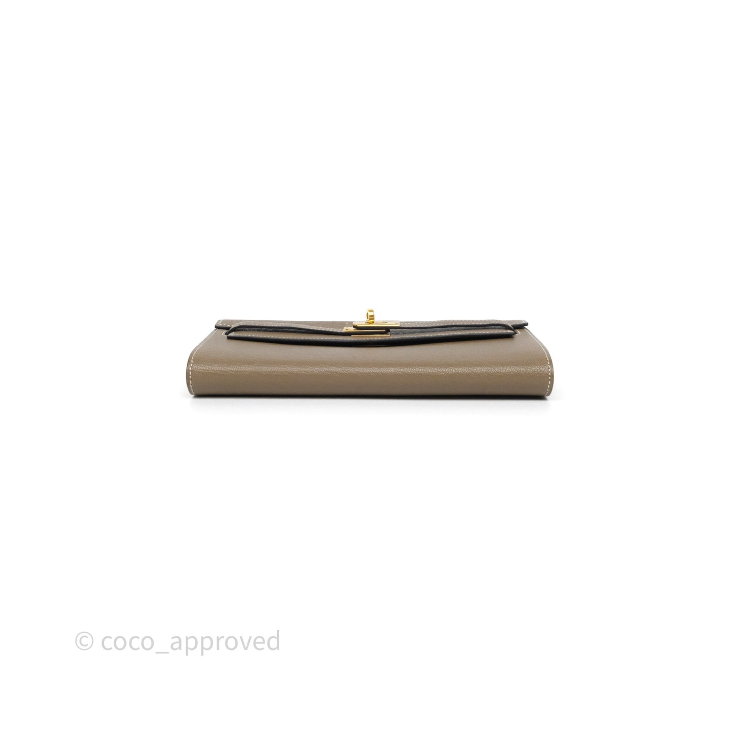 Hermès Kelly To Go Wallet Etoupe 18 Chevre Mysore Gold Hardware