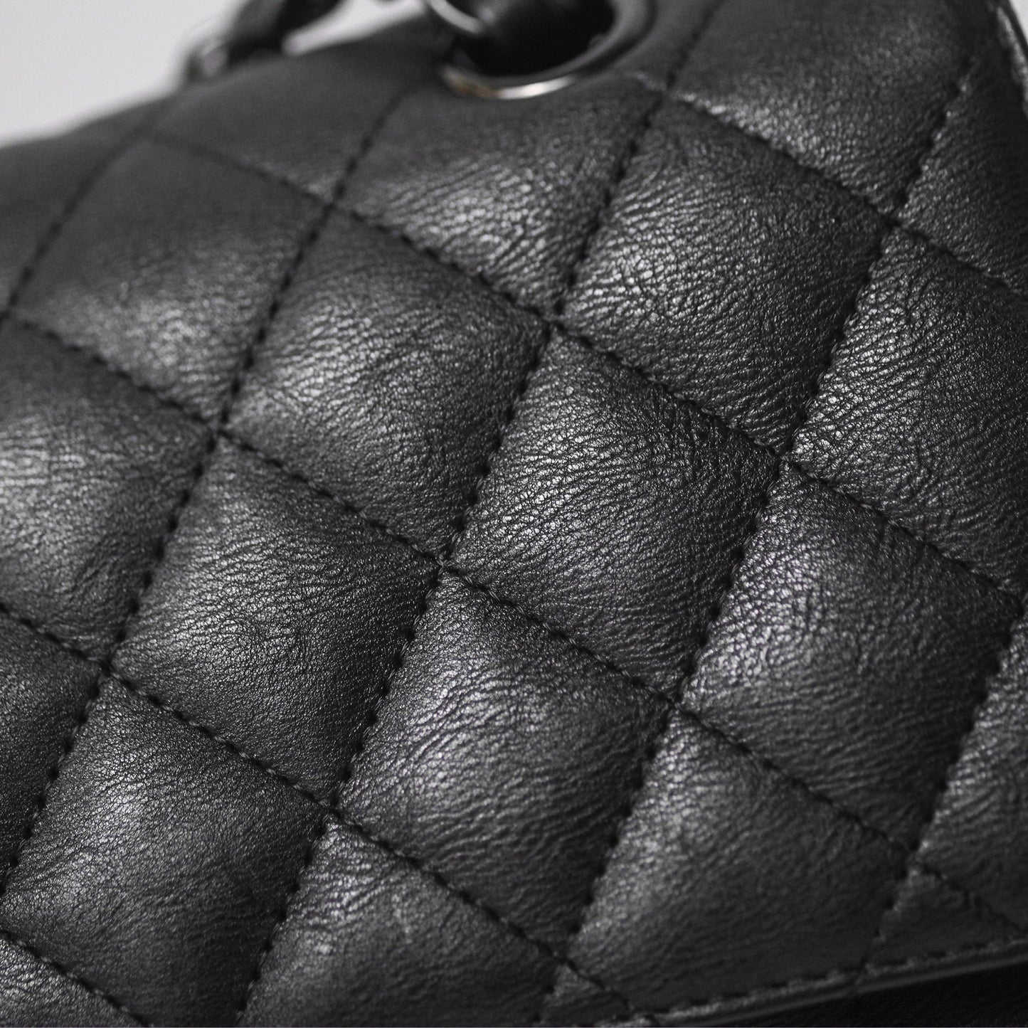 Chanel Classic Quilted M/L Medium Double Flap So Black Calfskin