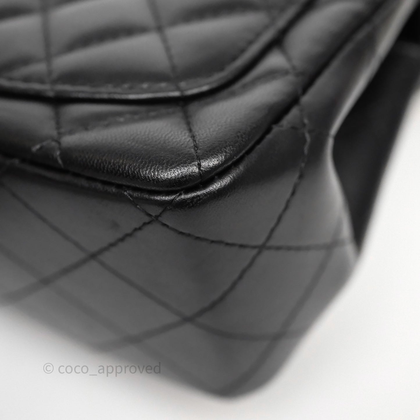 Chanel Mini Square Quilted Black Lambskin Gold Hardware