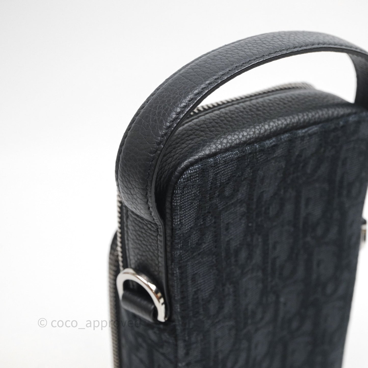Christian Dior Men's Crossbody Bag Black Oblique Canvas