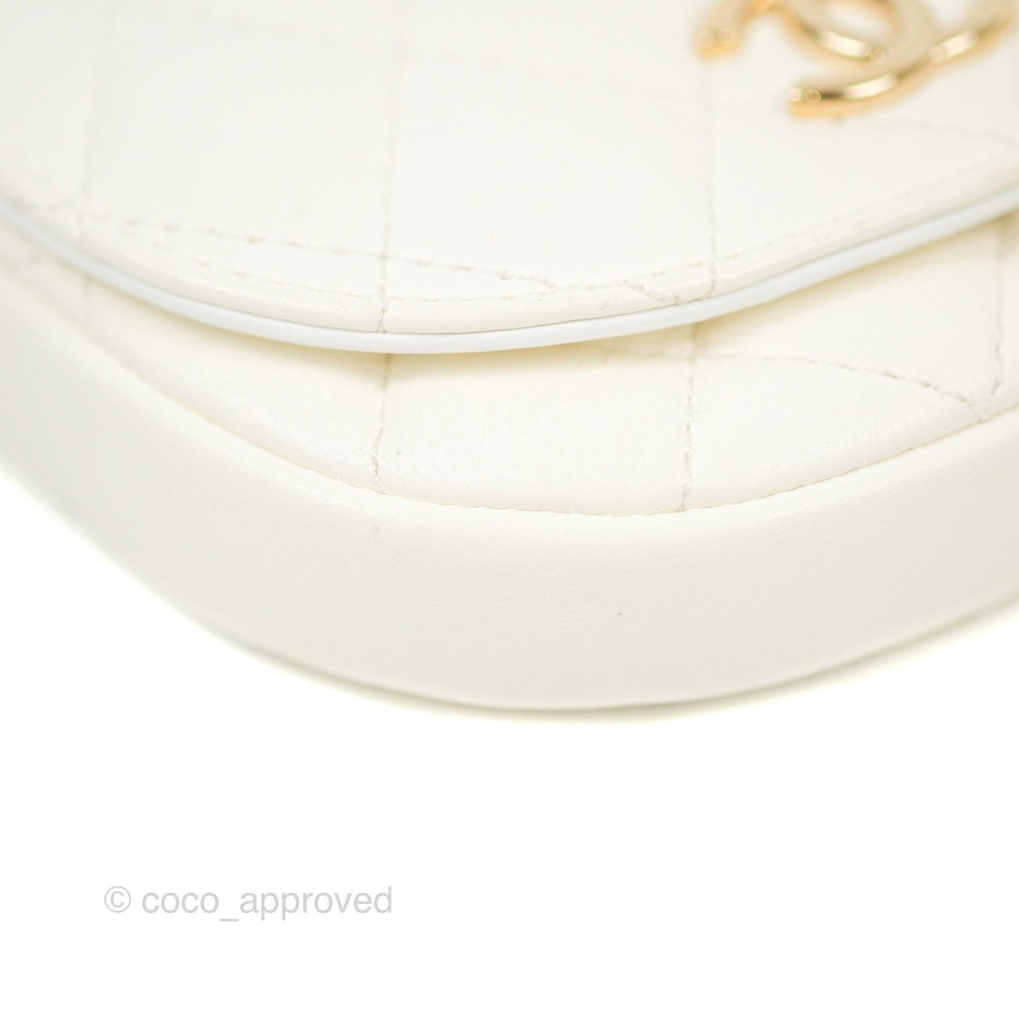 Chanel Side Packs Shoulder Bags Yellow White Lambskin Gold Hardware 19S