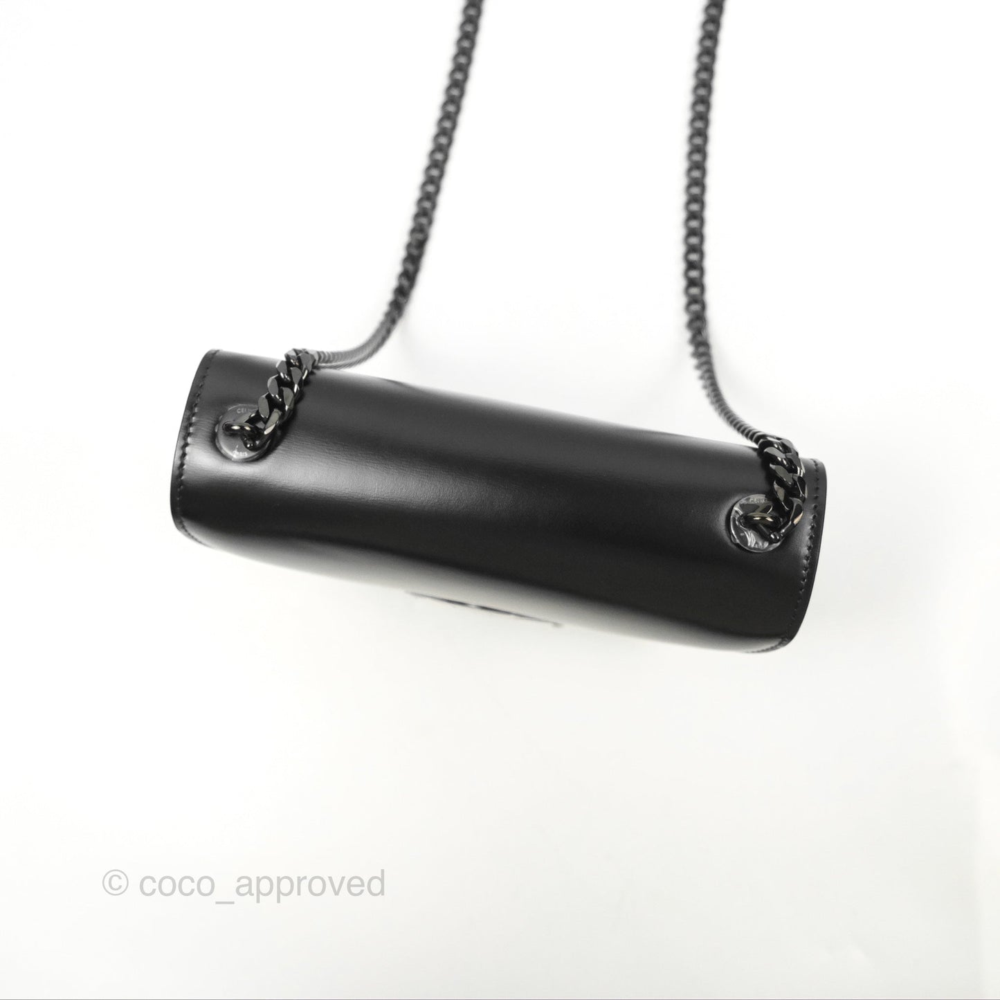 Celine Chain Besace Clea Shiny Calfskin So Black