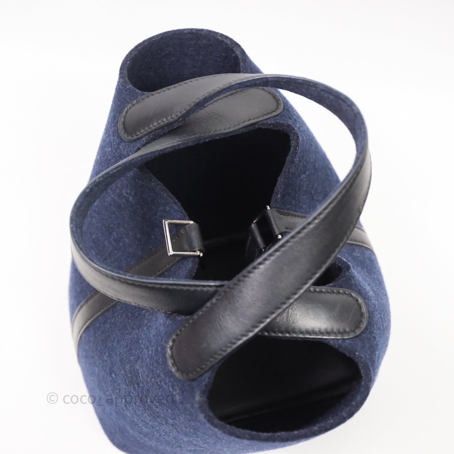 Hermès Picotin 18 Bleu Nuit 2Z / Swift Noir 89 Wool Feutre Swift Palladium Hardware