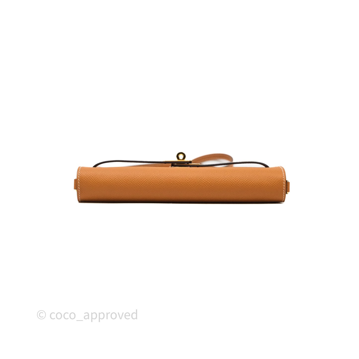 Hermès Kelly To Go Wallet Toffee 1H Epsom Gold Hardware