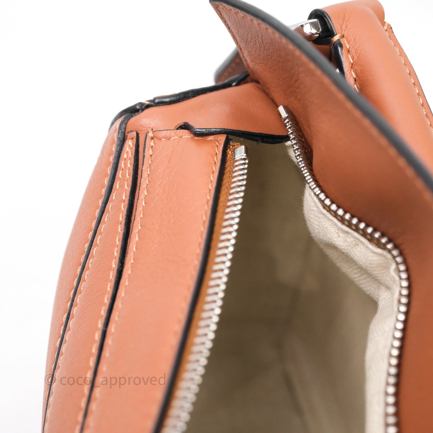 Loewe Small Puzzle Bag Tan Calfskin Gold Hardware