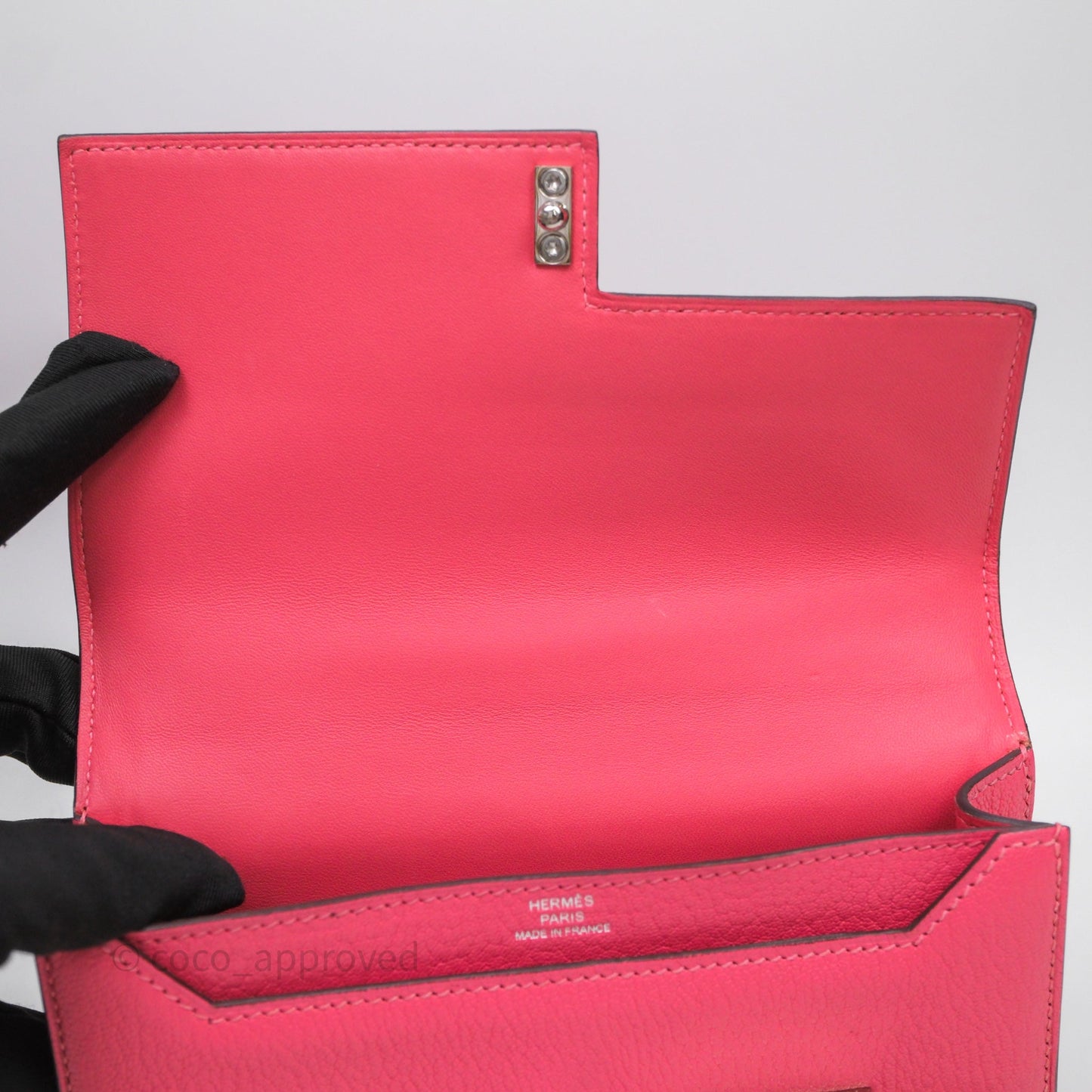Hermès Mini Verrou Chaine Bag Rose Lipstick U5 Chevre Mysore Palladium Hardware