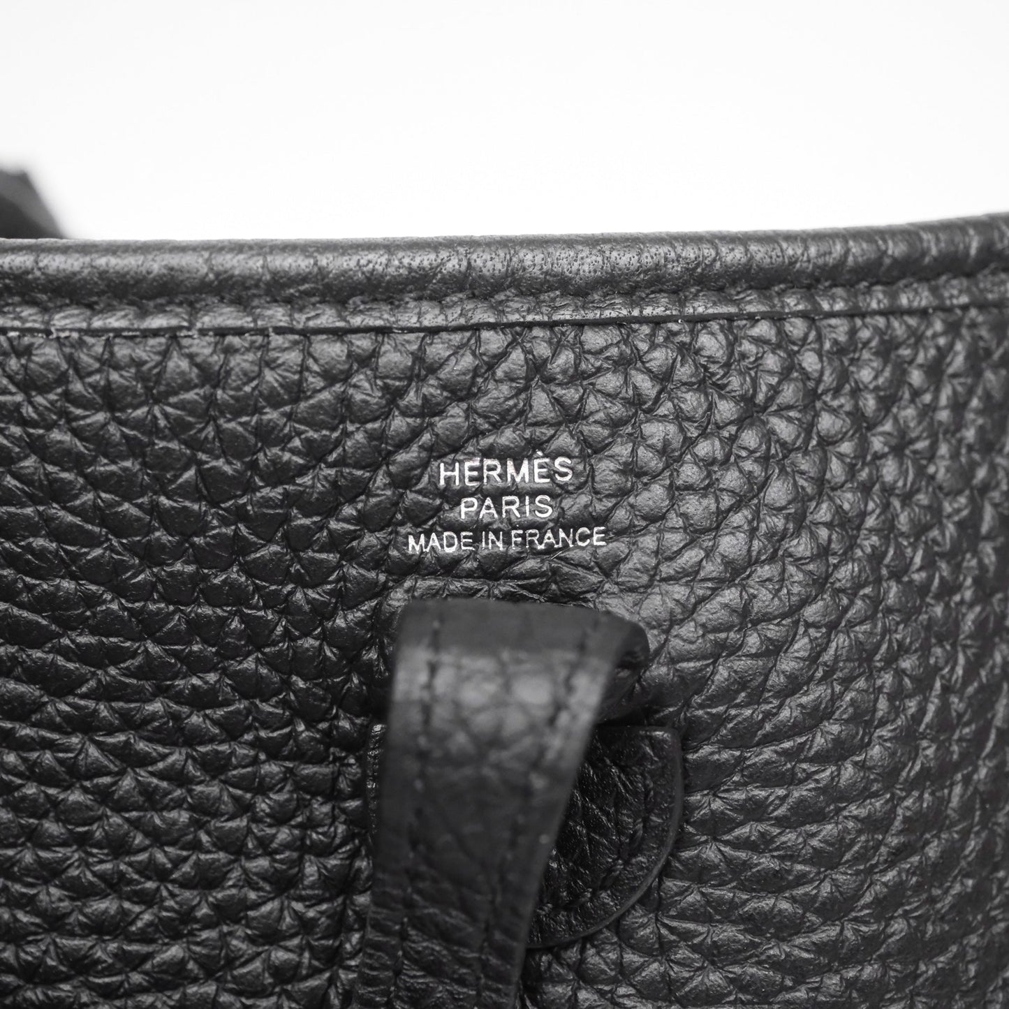 Hermès Mini Evelyne 16 Noir 89 Clemence Palladium Hardware