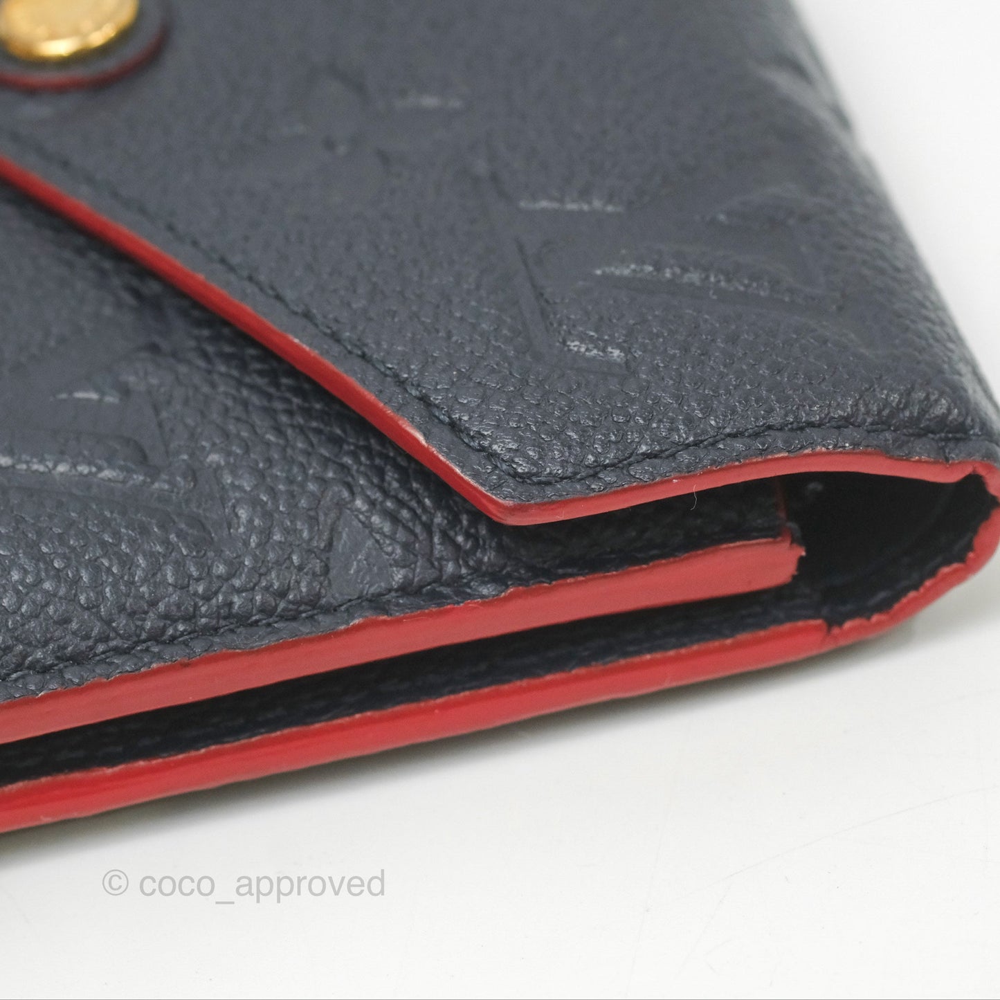 Louis Vuitton Victorine Wallet Marine Rouge Monogram Empreinte