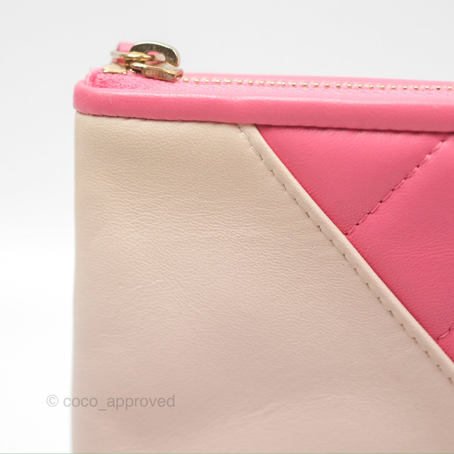 Chanel Cosmetic Case Clutch Patchwork Lambskin Gold Hardware