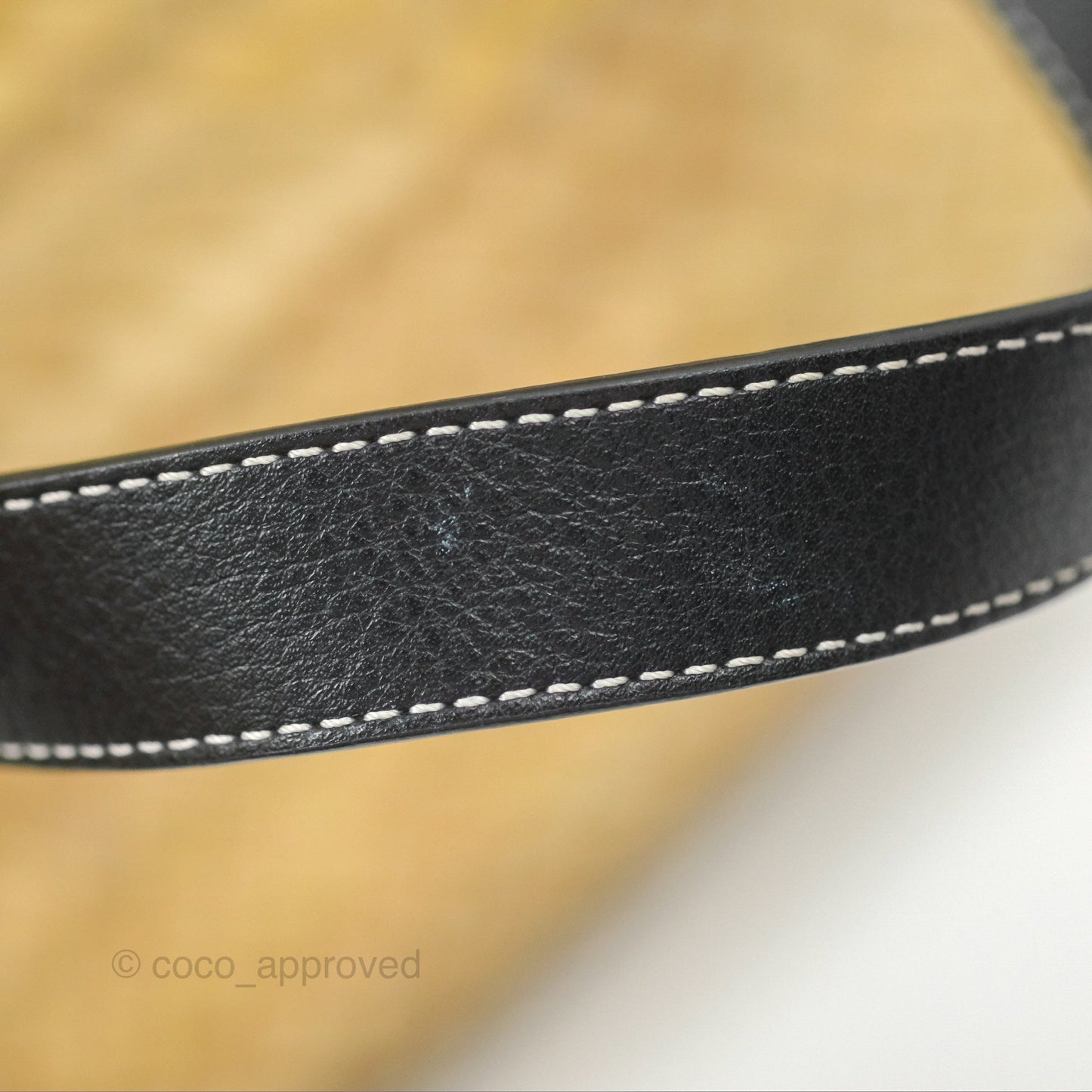 Loewe Woven Basket Bag Black Leather Natural Palm Leaf