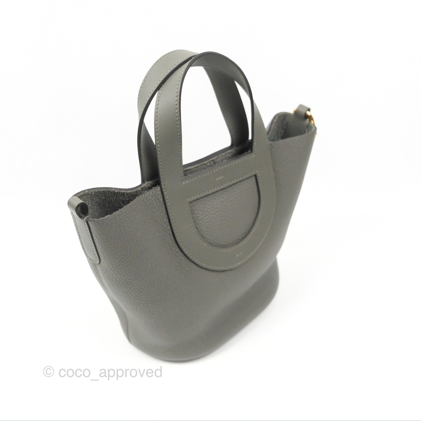 Hermes In-The-Loop 18 Gris Meyer 0L Clemence Gold Hardware