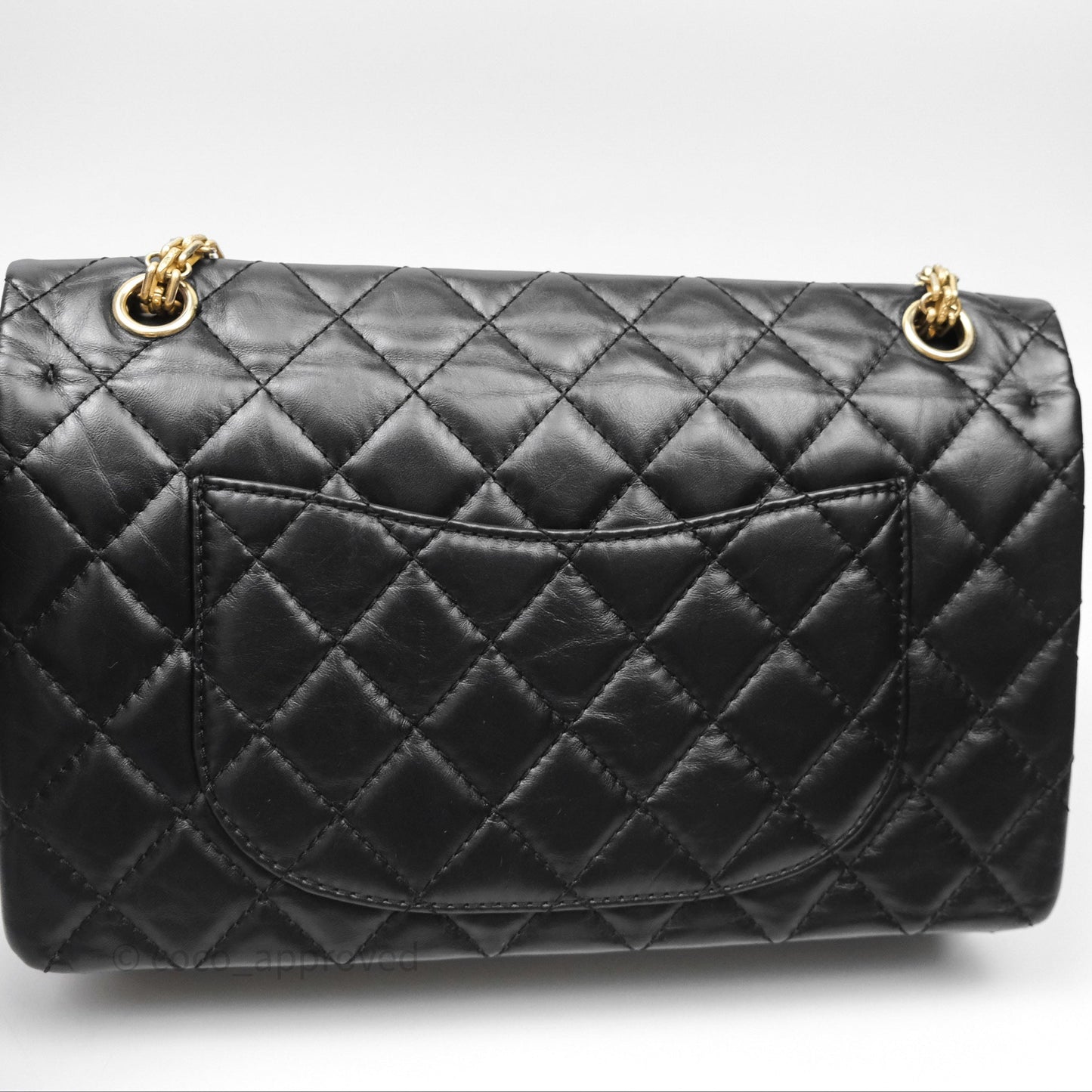 Chanel Quilted Reissue 226 Aged Calfskin Black Gold Hardware