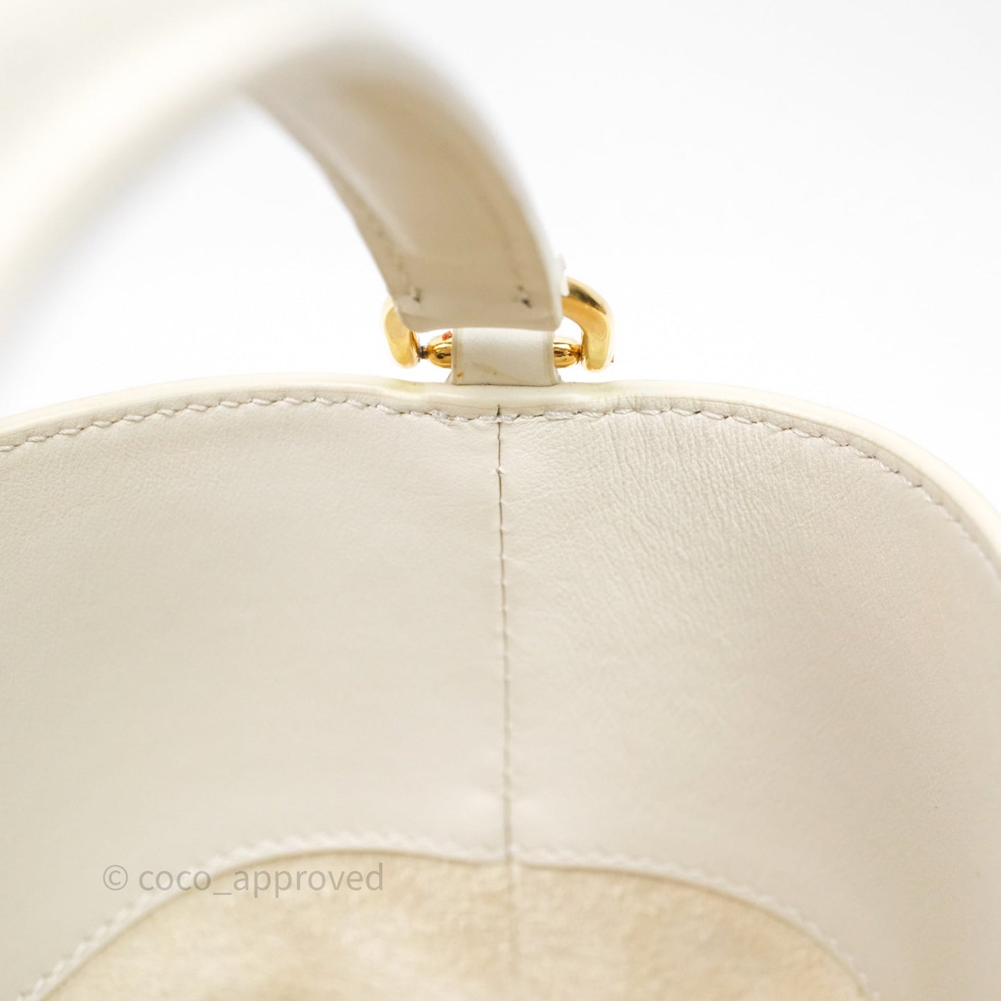 Celine Teen Bucket 16 Bag Ivory White Calfskin