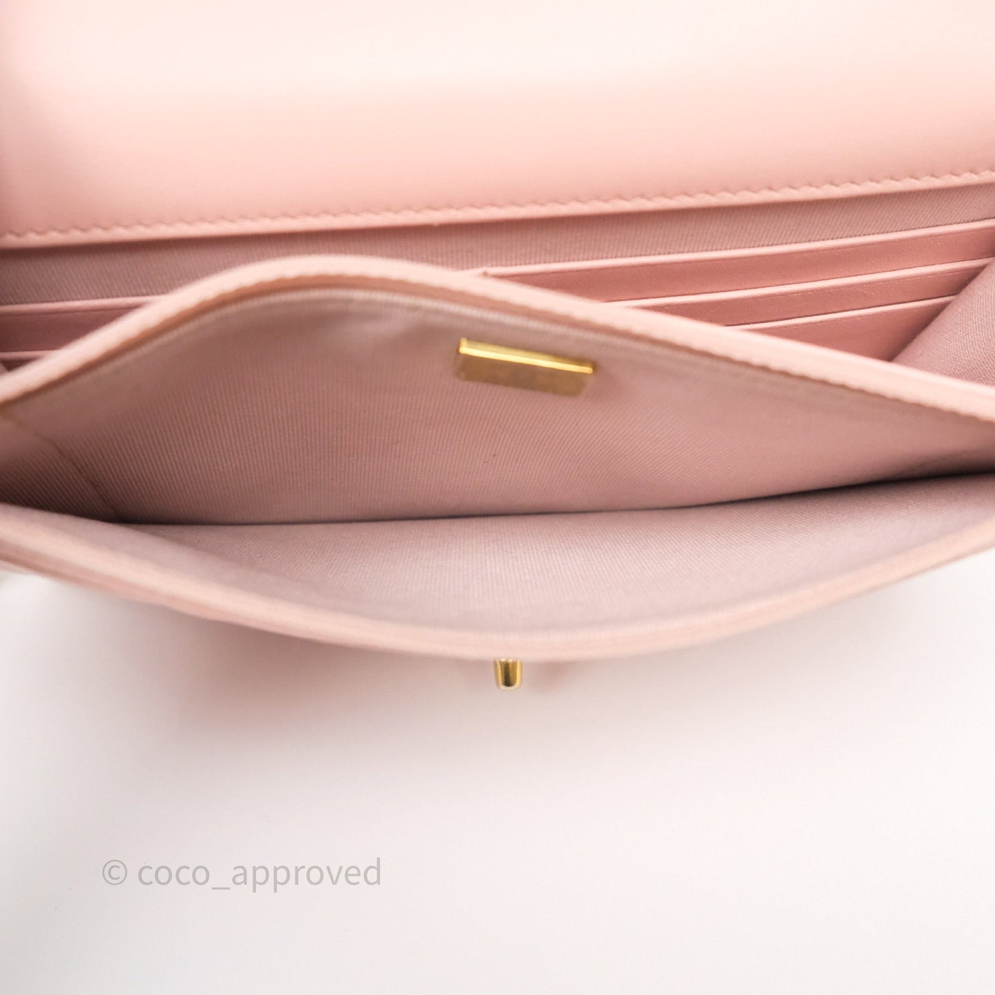 Chanel Camellia Crush Wallet on Chain WOC Pink Lambskin Aged Gold Hardware