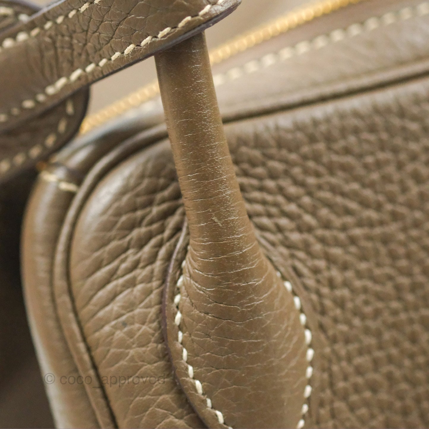 Hermès Lindy 26 Etoupe Clemence Gold Hardware