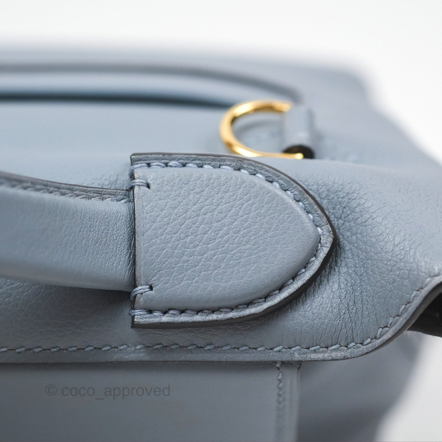 Hermès 24/24 21 Mini Bleu Lin J7 Evercolor/ Swift Gold Hardware