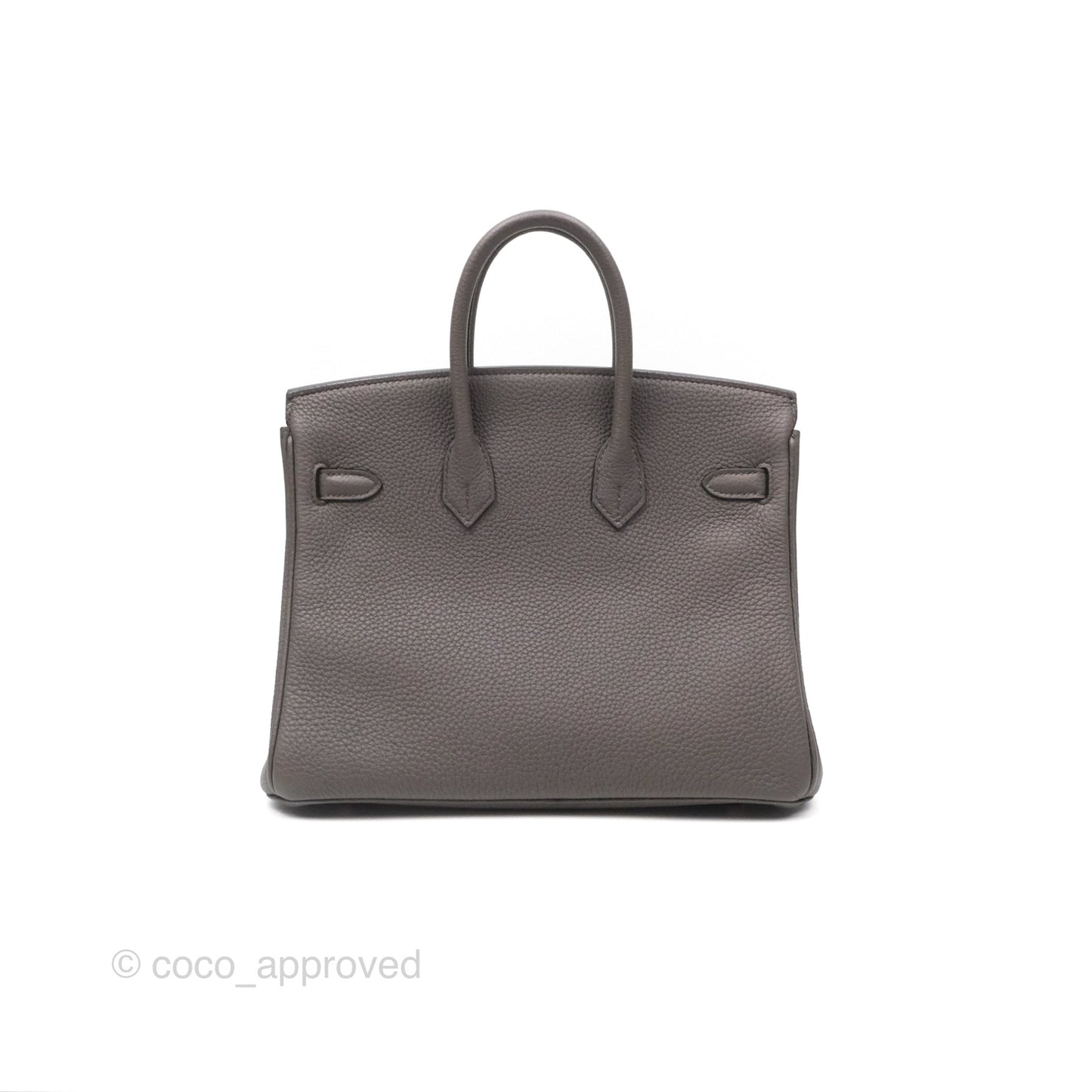 Hermes Birkin 25 Retourne Etain 8F Togo Gold Hardware